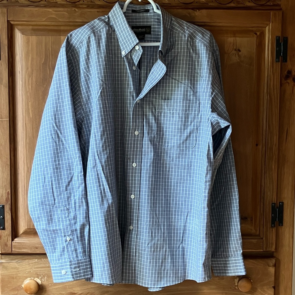 Eddie Bauer Black and White Checkered Shirt